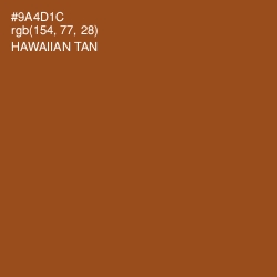 #9A4D1C - Hawaiian Tan Color Image